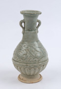 An antique Chinese celadon vase with embossed phoenix design, late Sung Dynasty, 13th century, ​22cm high - 2