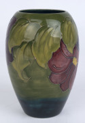 MOORCROFT "Clematis" English pottery vase on green blue ground, circa 1920s, stamped "Moorcroft, Made in England", with hand signed "W. M" monogram, ​17.5cm high - 4