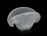 VENINI Filigrana "Clam" bowl designed by TYRA LUNDGREN, 8.5cm high, 14cm wide