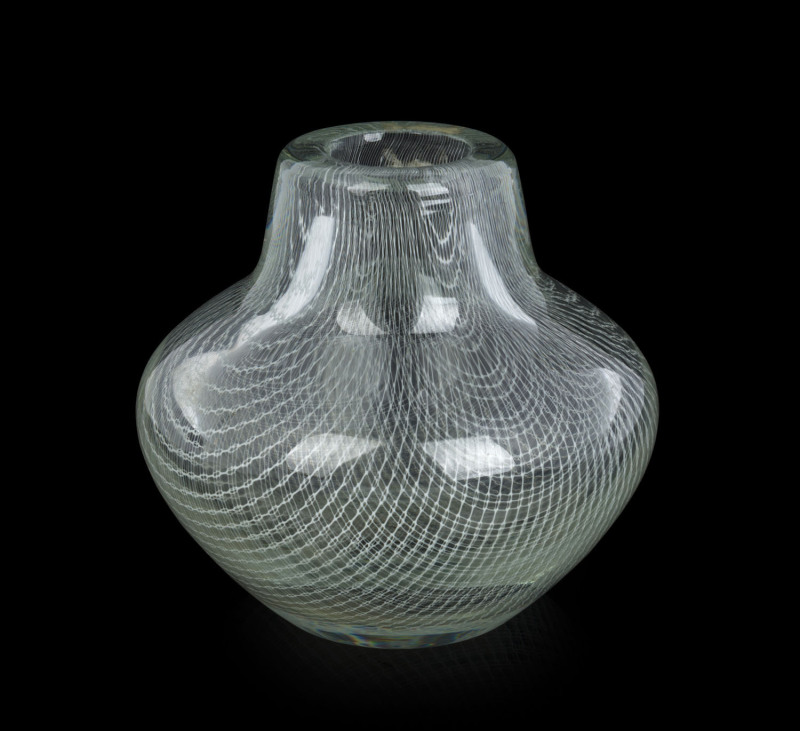 RUDOLF SCHWEDLER Harrach Studio HARRTIL Czechoslovakian art glass vase designed by MILOS PULPITEL and SCHWEDLER, 12cm high