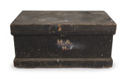 A superb fully fitted pattern maker's tool chest, late 19th century, Of cedar and pine construction with iron carrying handles, black Japanned finish and pattern maker's initials to the face, "H. A. H.". - 2