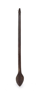 A paddle shaped war club, carved hardwood, Solomon Islands, 19th/20th century, ​116cm long