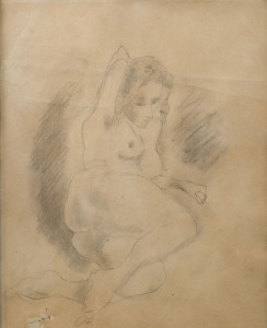 JULES PASCIN (1885-1930), Nathalie 1924, pencil, signed lower left, 25 x 20cm. Bears Theo Waddington Gallery (25 Cork St., London) label verso. Born Julius Mordechai Pincas in Bulgaria, Pascin became a U.S. citizen in 1920, living in Brooklyn. He returne