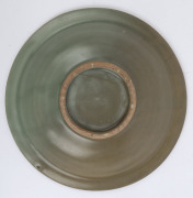 Sung antique Chinese celadon earthenware dish decorated with two fish and distinctive lip to the outer edge, 20cm diameter - 3