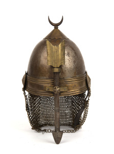 KHEDIVE "Iron Men" bodyguard helmet, Ottoman-Egyptian, circa 1860, ​39cm high