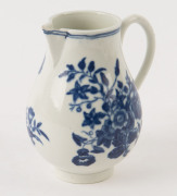 DR. WALL WORCESTER antique English porcelain sparrow beak jug, circa 1765, blue crescent mark to base, 10.5cm high - 3