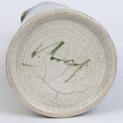 MOORCROFT "Pansy" pattern ewer on celadon green ground, early 20th century, underglaze green signature "W. Moorcroft", ​28cm high - 2