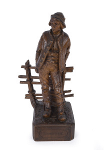 A Black Forest style carved wooden statue titled "ZAKOPANE", 19th century, 54cm high