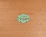 A William IV English rosewood fold-over card table, circa 1835, with furniture manufacturer's label "Martin's Furniture Warehouse.... Brighton..." 74cm high, 91cm wide, 45cm (extends to 90cm) deep - 3