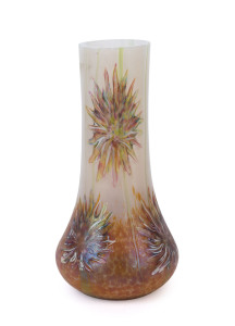 A Bohemian Art Nouveau glass vase, circa 1900, 22cm high
