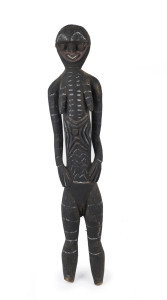 Noukwi Yam female figure, carved wood with painted finish, Washkuk Hills, Upper Sepik, Papua New Guinea, ​95cm high