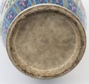 A large and impressive Chinese Canton porcelain vase decorated with butterflies, birds, bats, kui dragon panels and the eight treasures, on celadon ground, Qing Dynasty circa 1870, A/F, ​62.5cm high - 3