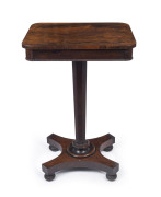 William VI rosewood occasional table with single drawer, circa 1840, 74cm high, 49cm wide, 38cm deep