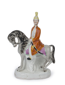 ABDUL MEDJID Sultan of Turkey Staffordshire pottery statue, mid 19th century, ​28cm high