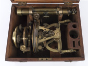 TROUGHTON SIMMS of LONDON Wye 5 inch Vernier theodolite in original mahogany case, late 19th century, the case 30.5cm wide - 2