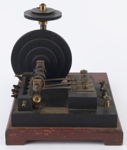 Network Frequency Control Switch on cast iron base by "The Cambridge Scientific Instrument Co.", circa 1887, 20cm high, 27cm wide, 20cm deep