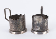 Two Russian tea glass holders, early 20th century, 9cm high, 10cm wide