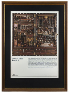 "TOOL CHEST LEGACY" framed poster print, ​87 x 62cm overall