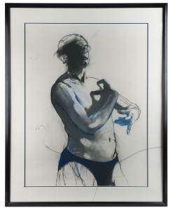 CONRAD FENWICK (U.S.A., 1948 - 1996), Self Portrait, 1995, pastel and charcoal, 98 x 75cm. With a letter from the artist.