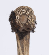 A cassowary bone dagger with shell clay and hair decoration, Yuat River, Papua New Guinea, early to mid 20th century, ​34cm long - 2