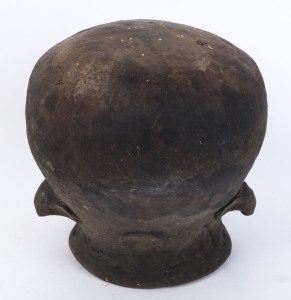 An early and well used cook pot, fired clay, Middle Sepik Region, Papua New Guinea, early 20th century, ​28cm high, 30cm wide