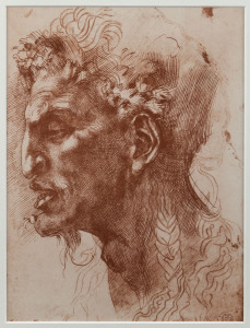 ANDREA MANTEGNA (1431-1506) after, portrait of a man, facsimile print, framed 61 x 56cm overall