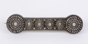 A Celtic revival Norwegian silver brooch by DAVID ANDERSEN, late 19th century, stamped "830, David Andersen, Christiania", ​6cm wide