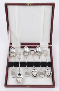 A set of six English sterling silver teaspoons by Joseph Rodgers, circa 1911, 11.5cm long, 86 grams total
