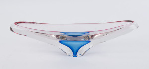 Chribska Sklo Czechoslovakian Sommerso glass bowl, circa 1960, 12cm high, 43cm across