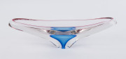 Chribska Sklo Czechoslovakian Sommerso glass bowl, circa 1960, 12cm high, 43cm across