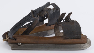 JOHN BELL pair of English antique ice skates, blades stamped "Rodgers Bros. Sheffield, John Bell", ​25cm long