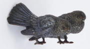 An Austrian cold painted bronze statuette of a pair of partridges, early 20th century, height 3.5cm, width 8cm - 2