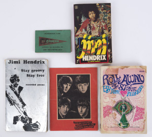 BEATLES & JIMI HENDRIX: books & ephemera group, the best item likely a 1964 (Aug.16) programme for "Harold Fielding's Sunday Night at the Blackpool Opera House" headlined by The Beatles with supporting acts including The Kinks and The High Numbers (later 