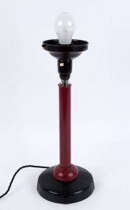 A vintage Art Deco table lamp, bakelite and painted metal, circa 1930s, 40cm high