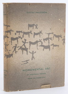 Hallström, Gustaf (1880 - 1962), Monumental Art of Northern Sweden from the Stone Age, [Stockholm, Almqvist & Wiksell] 1960, the text and illustrations volume only.
