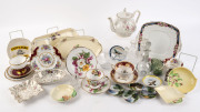 Assorted tea ware, porcelain dishes, crystal and glass ware, 20th century, (qty) 