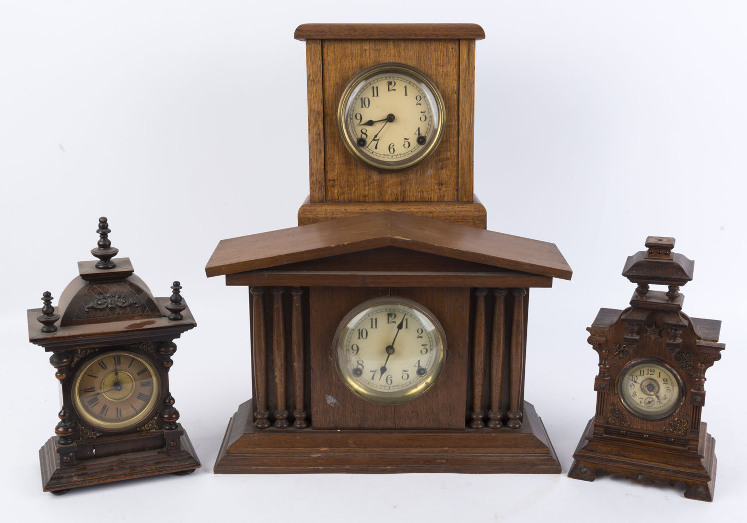 Two German bedroom alarm clocks late 19th century one by