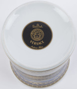 VERSACE Rosenthal "MEDUSA BLUE" German porcelain vase in original box, stamped "Rosenthal, Versace, Medusa Blue", 18cm high, 15.5cm diameter - 2
