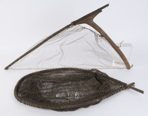 Two fishing nets, northern coast Papua New Guinea, mid 20th century, the larger 96cm wide