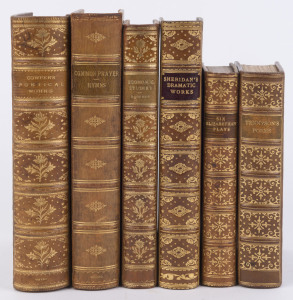 BINDINGS: Six volumes, English language, c.1900 - 1930, attractively bound in full leather with gilt titles and decorations. (6). 