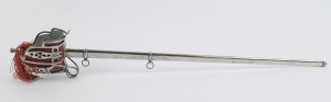 A Scottish basket-hilt sword and scabbard, 20th century, ​100cm long