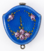 A nursing pendant watch, Swiss manual movement in beautifully enamelled silver case, circa 1925, ​3cm high - 2