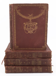 BLACK & WHITE MAGAZINE: "Black & White. A Weekly Illustrated Record and Review" Vol.I: Feb - June 1891, Vol.II: July - Dec. 1891, Vol.III: Jan - June 1892 and Vol IV: July - Dec. 1892. [London : Black & White Publishing Co.], includes double-page and sing