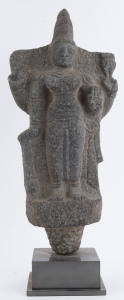 A fine South Indian granite statue of the goddess Parvati, the wife of Shiva. Pondicherry, Tamil Nadu, Vijayanagar period, late 16th to 17th century. PROVENANCE: C. Gruttmann Collection.