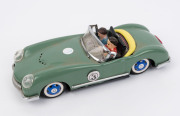 AUSTIN WOODILL: tinplate friction racing car, pale green livery, length 22cm; made in China, c.1950s. - 2