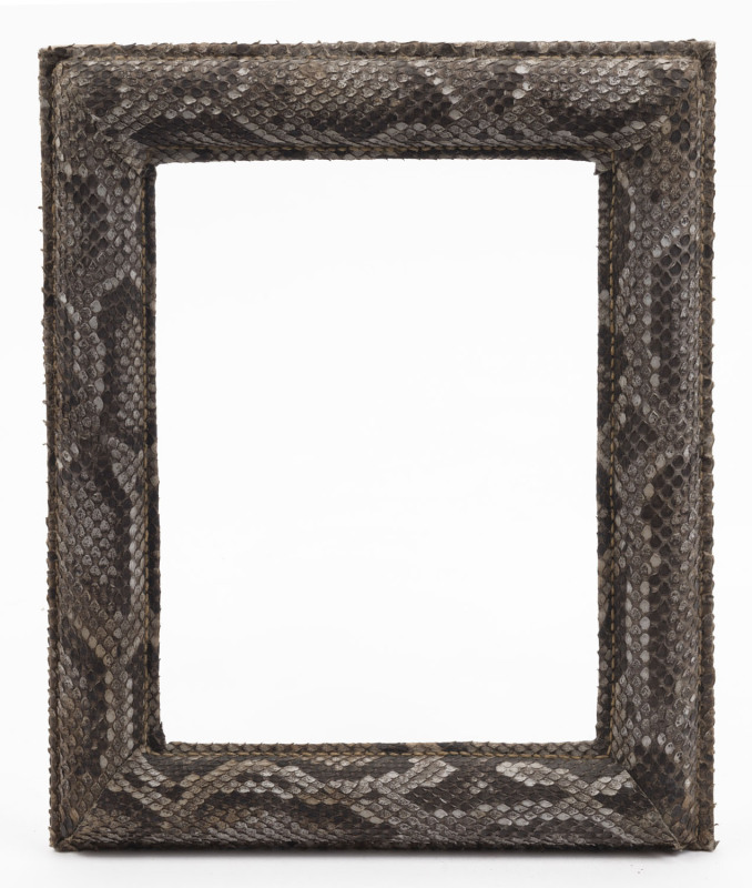 A lizard skin picture frame, 20th century, 32 x 26cm