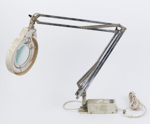 MAGGY LAMP industrial style magnifying lamp, mid to late 20th century, ​110cm high