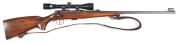 BRNO MOD 2E B/A SPORTING RIFLE: 22 Cal; 5 shot mag; 24.5" barrel; vg bore; standard sights; rear sight removed & fitted with a Tasco 4X 40 scope with good optics; retaining 97% original factory finish; g. stock with minor marks & bruises; gwo & cond. C.19