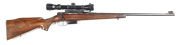 BRNO FOX MOD 2 B/A SPORTING RIFLE: 22 hornet; 5 shot mag; 23.5" barrel; vg bore; standard sights with rear sight removed & fitted with a Tasco 2-7 X 32 scope with g. optics; action fitted with double set triggers & turned down, spoon shaped bolt; vg profi