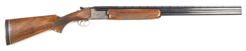 MIROKU MOD 800 U/O FIELD SHOTGUN: 12G; 28" barrels with ventilated rib; single trigger; 2¾" chambers; tight on the face; g. bore, choked MOD & MOD; retaining 98% blue finish to barrels & t/guard; stainless steel action with borderline & foliate engraving